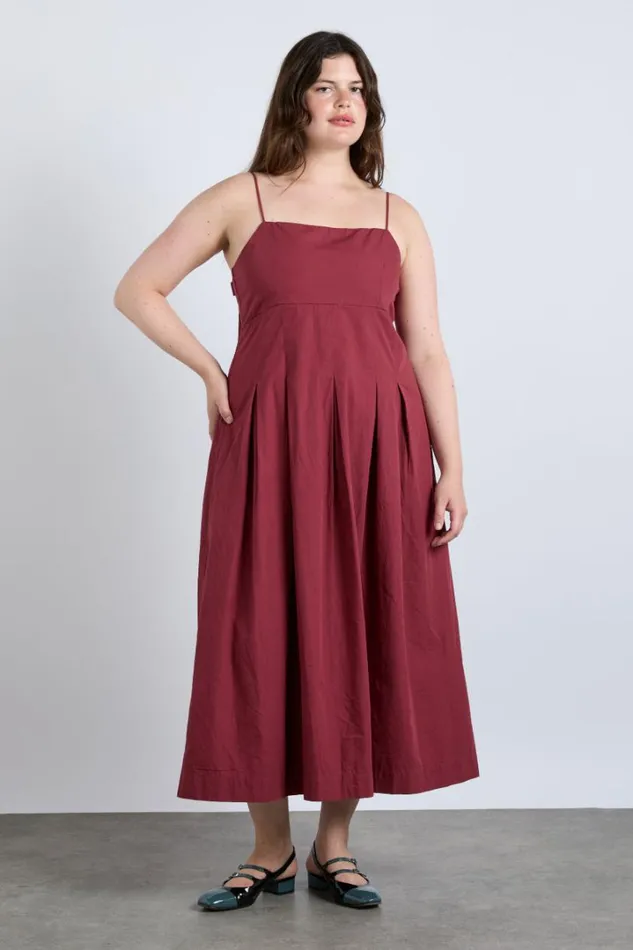 Women Dresses Damson Madder Iris Bow Midi Dress