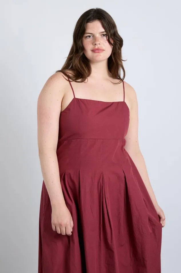 Women Dresses Damson Madder Iris Bow Midi Dress