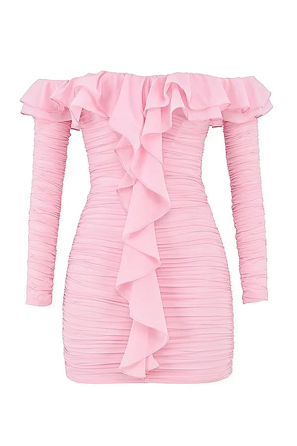 Women Eliza Real Silk Fairy Pink Mini Dress House Of CB Dresses Women Eliza Real Silk Fairy Pink Mini Dress House Of CB Dresses