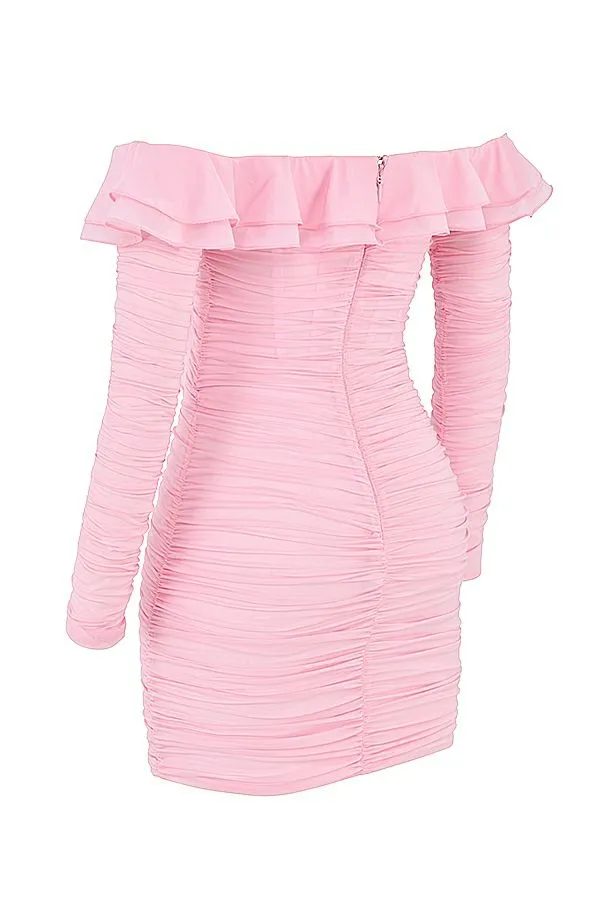 Women Eliza Real Silk Fairy Pink Mini Dress House Of CB Dresses Women Eliza Real Silk Fairy Pink Mini Dress House Of CB Dresses