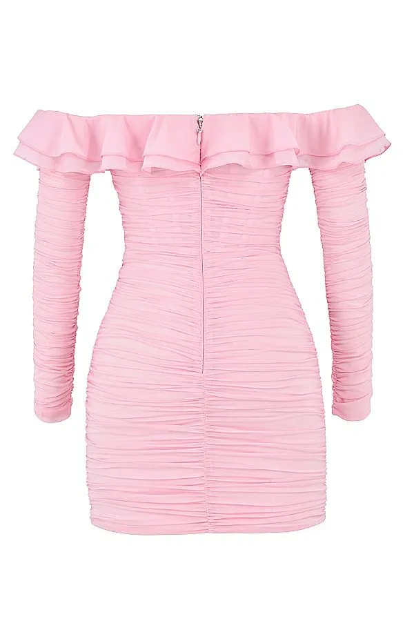 Women Eliza Real Silk Fairy Pink Mini Dress House Of CB Dresses Women Eliza Real Silk Fairy Pink Mini Dress House Of CB Dresses