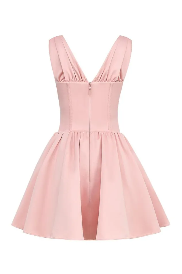 Women Emmeliette Powder Pink Satin Mini Dress House Of CB Dresses Women Emmeliette Powder Pink Satin Mini Dress House Of CB Dresses