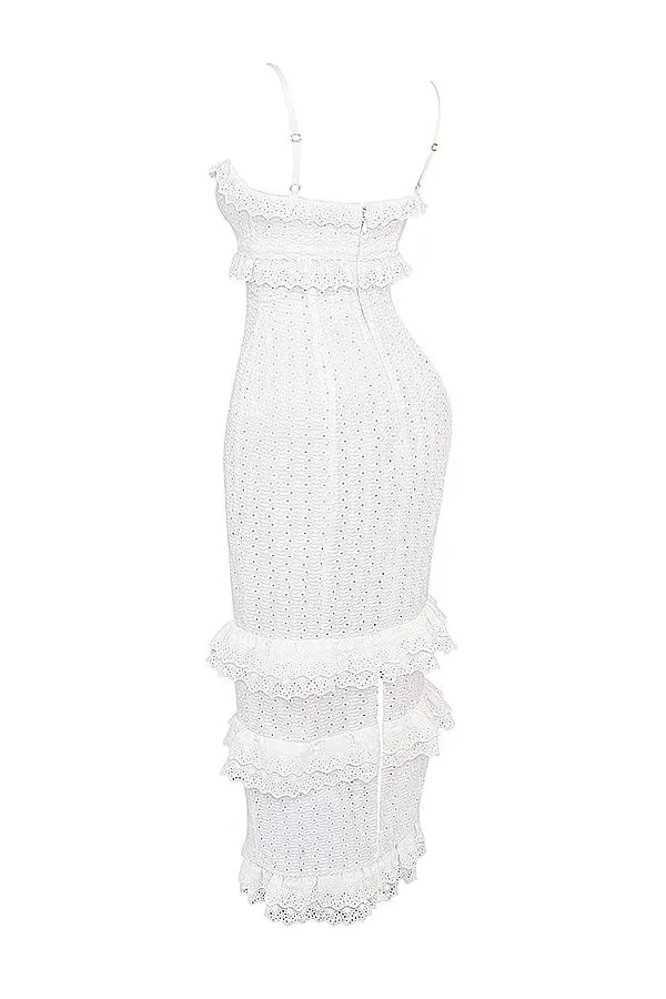 Women Eve White Broderie Maxi Dress House Of CB Dresses