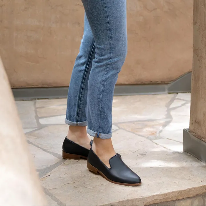 Women Everyday Slip On Loafer Black Nisolo Flats and Slip Ons
