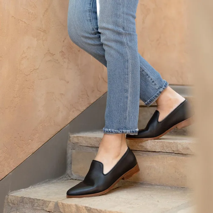 Women Everyday Slip On Loafer Black Nisolo Flats and Slip Ons