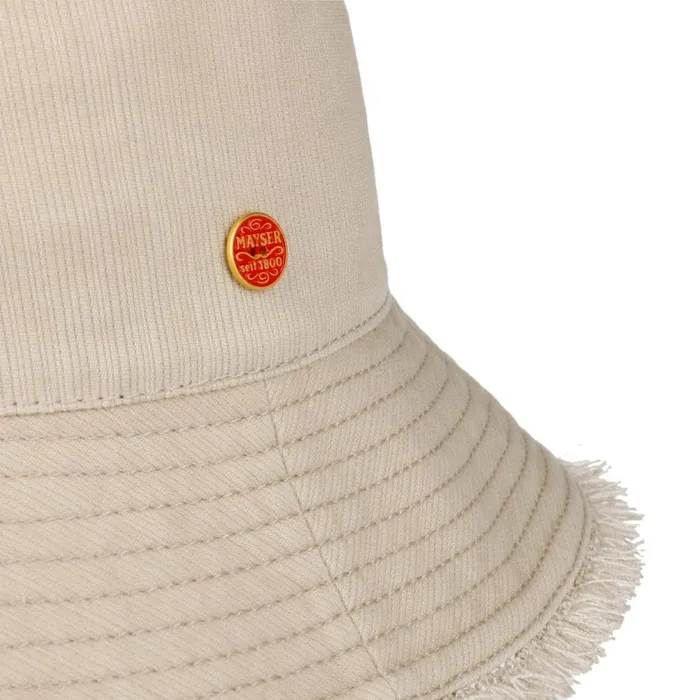 Women Fil Bucket Fabric Hat With Fringes Dark Blue Mayser Bucket Hats