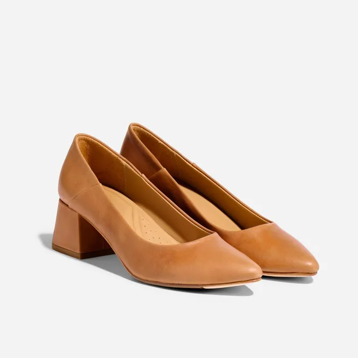 Women Fiorela GoTo Mid Heel Caramel Nisolo Heels