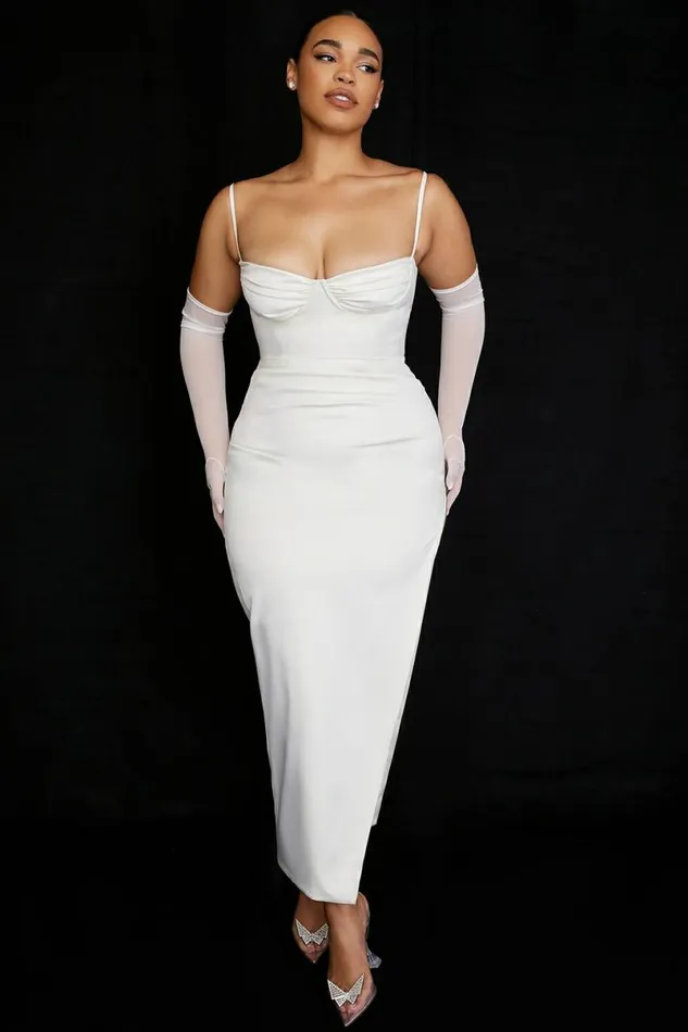 Women Flora Ivory Satin Corset Dress House Of CB Dresses Women Flora Ivory Satin Corset Dress House Of CB Dresses
