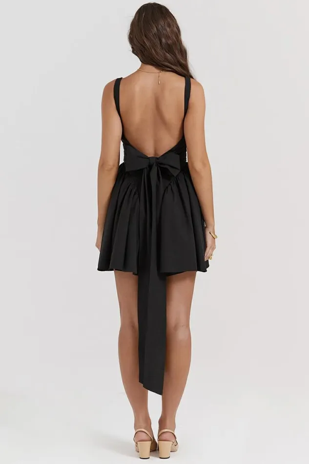 Women Florianne Black Bow Mini Dress House Of CB Dresses Women Florianne Black Bow Mini Dress House Of CB Dresses