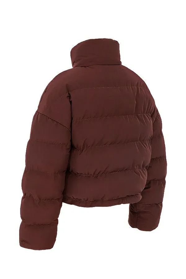 Women Hero Chocolate Oversized C Shape Puffer Jacket House Of CB Outerwear Women Hero Chocolate Oversized C Shape Puffer Jacket House Of CB Outerwear