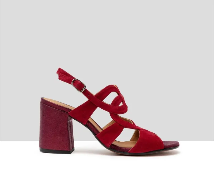 Women High Heel Audley Shoes High Heel Leather Sandal Faline Metallic