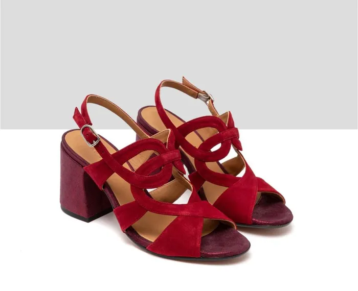 Women High Heel Audley Shoes High Heel Leather Sandal Faline Metallic