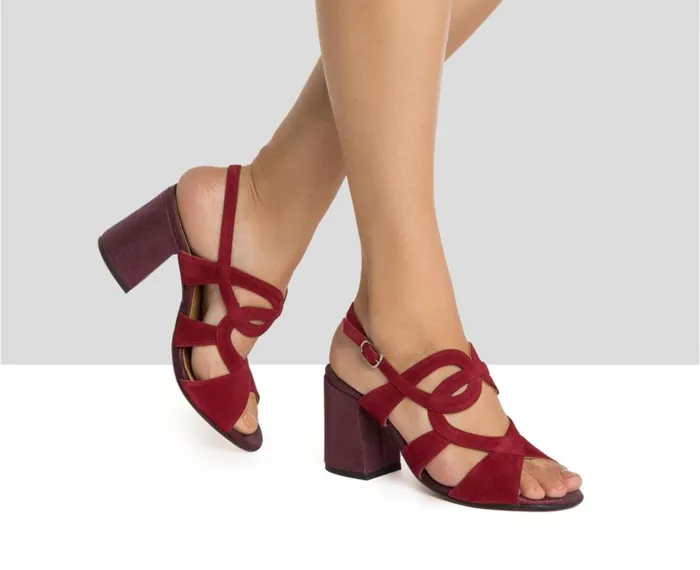 Women High Heel Audley Shoes High Heel Leather Sandal Faline Metallic