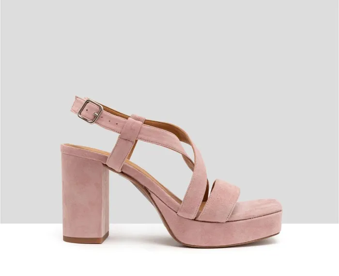 Women High Heel Audley Shoes High Heel Leather Sandal Hala Pink