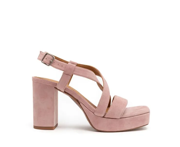 Women High Heel Audley Shoes High Heel Leather Sandal Hala Pink