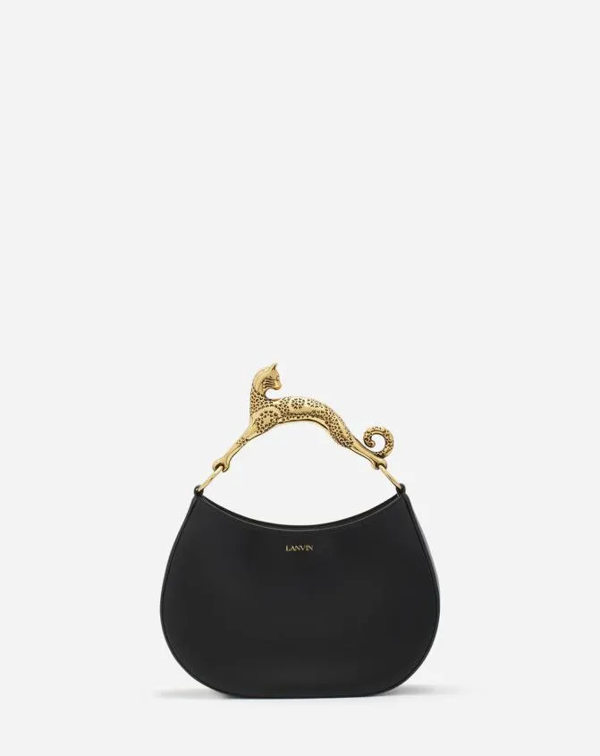 Women Hobo Lanvin Hobo Cat Leather Bag Black