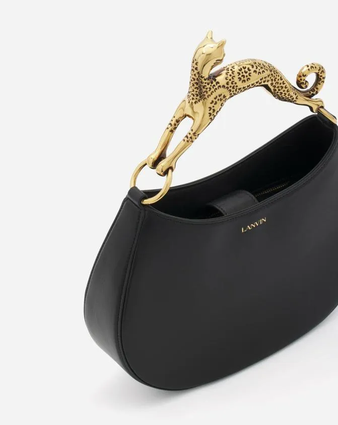 Women Hobo Lanvin Hobo Cat Leather Bag Black Women Hobo Lanvin Hobo Cat Leather Bag Black