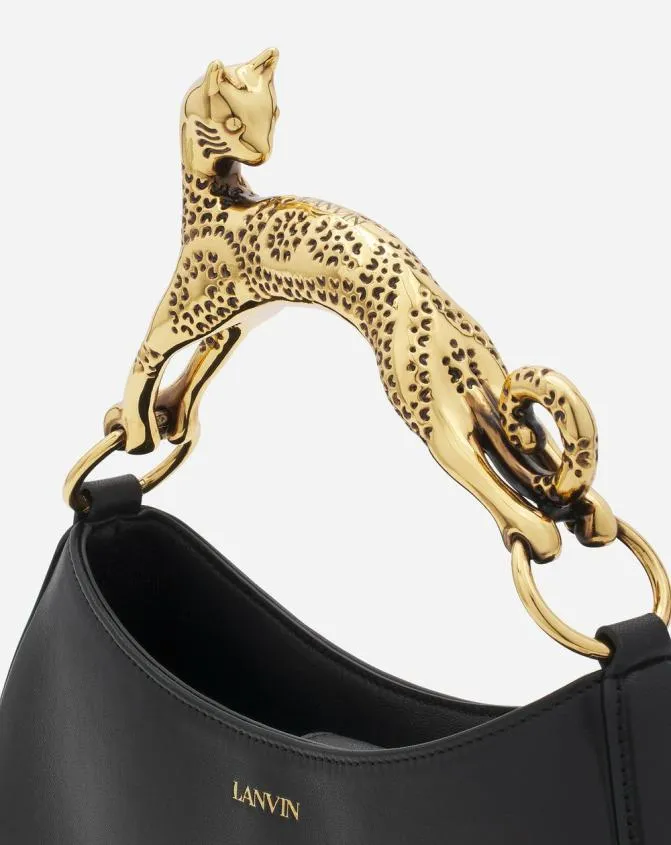 Women Hobo Lanvin Hobo Cat Leather Bag Black Women Hobo Lanvin Hobo Cat Leather Bag Black