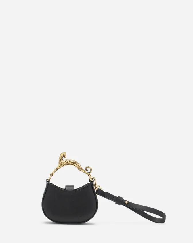Women Hobo Lanvin Micro Hobo Cat Charm Bag In Leather Black