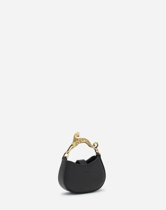 Women Hobo Lanvin Micro Hobo Cat Charm Bag In Leather Black