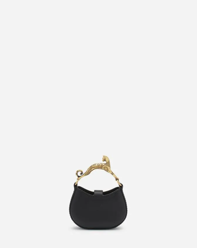 Women Hobo Lanvin Micro Hobo Cat Charm Bag In Leather Black