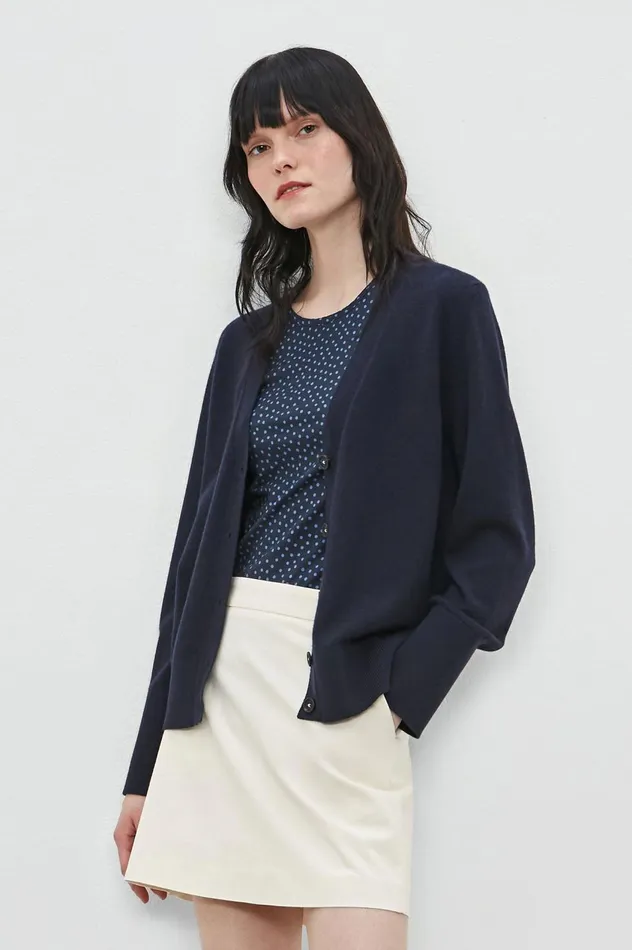 Women HOPE 8211 Cashmere Cardigan 8211 Blu Massimo Alba Knitwear