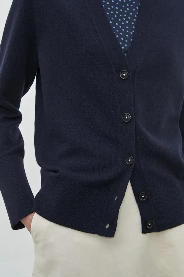 Women HOPE 8211 Cashmere Cardigan 8211 Blu Massimo Alba Knitwear
