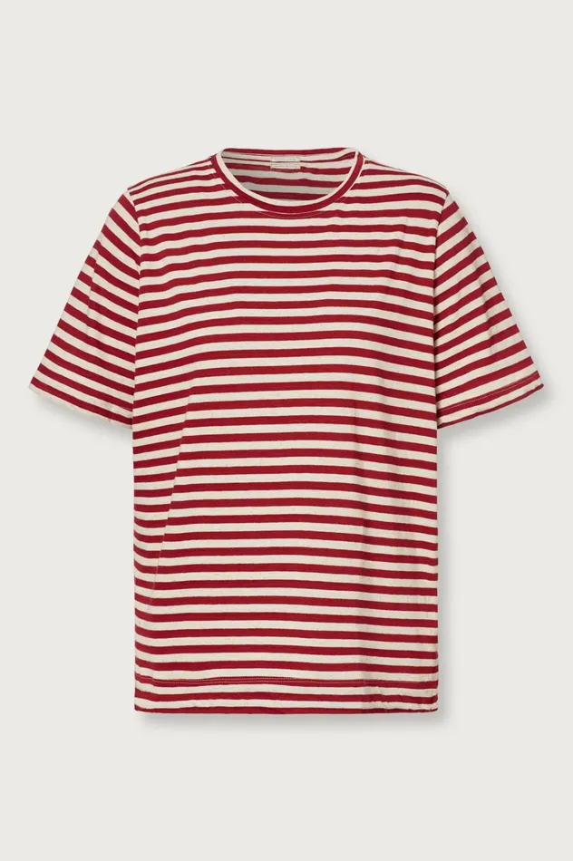 Women HYDRA 8211 Cotton Linen Jersey Crewneck Tshirt 8211 Amarena Massimo Alba Tops Women HYDRA 8211 Cotton Linen Jersey Crewneck Tshirt 8211 Amarena Massimo Alba Tops
