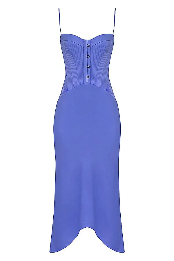 Women Imogen Periwinkle Satin Corset Midi Dress House Of CB Dresses Women Imogen Periwinkle Satin Corset Midi Dress House Of CB Dresses
