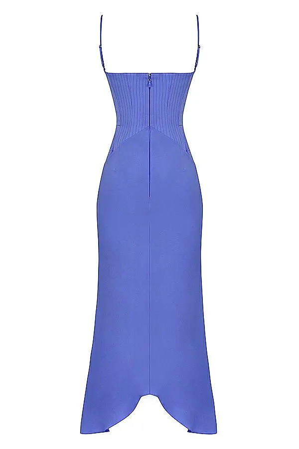 Women Imogen Periwinkle Satin Corset Midi Dress House Of CB Dresses Women Imogen Periwinkle Satin Corset Midi Dress House Of CB Dresses