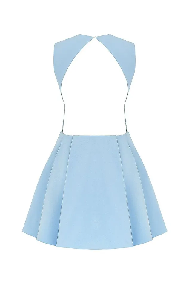 Women Ingrid Tuscan Blue Twill Mini Dress House Of CB Dresses Women Ingrid Tuscan Blue Twill Mini Dress House Of CB Dresses