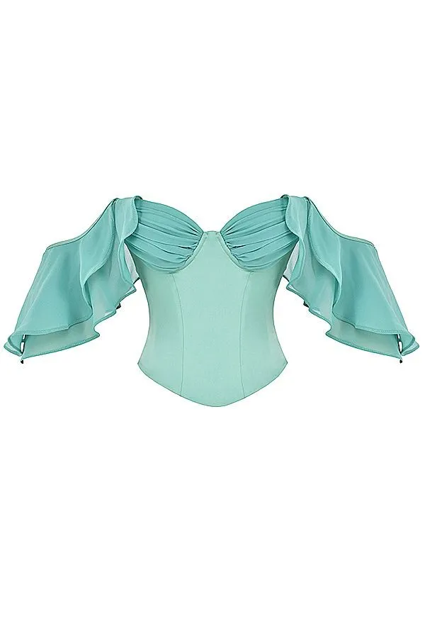 Women Isabella Jade Ruffle Sleeve Corset House Of CB Corsets