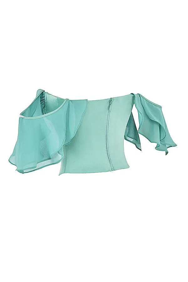 Women Isabella Jade Ruffle Sleeve Corset House Of CB Corsets