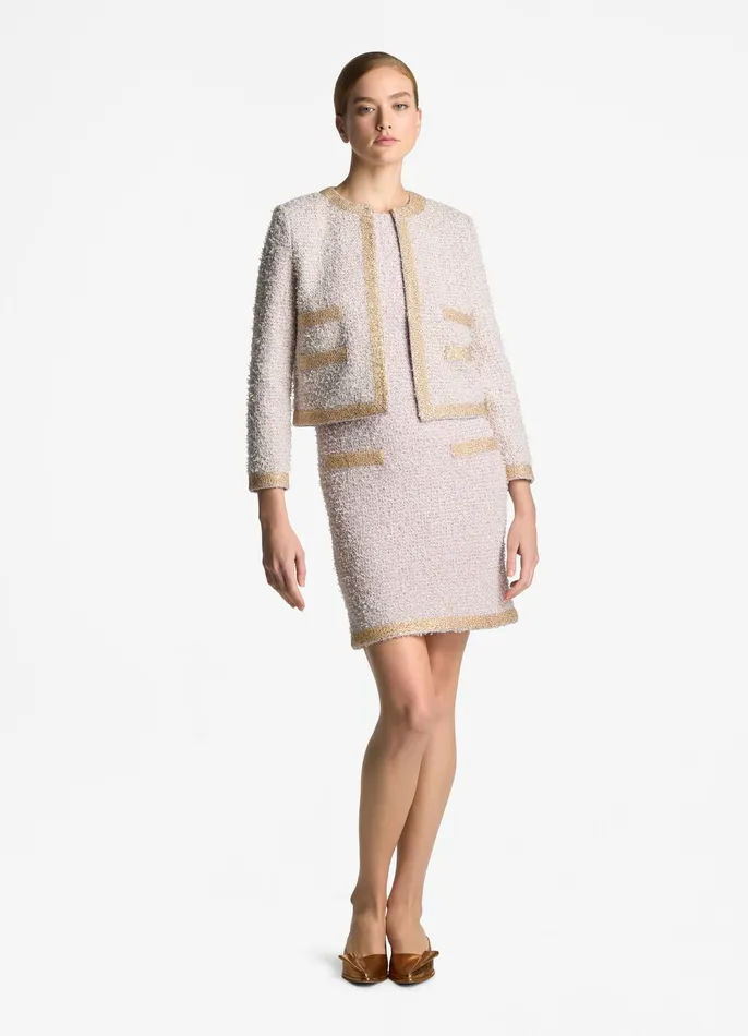Women Jackets and Coats St John Eyelash Sequin Tweed Jacket Sunflower Multi Women Jackets and Coats St John Eyelash Sequin Tweed Jacket Sunflower Multi