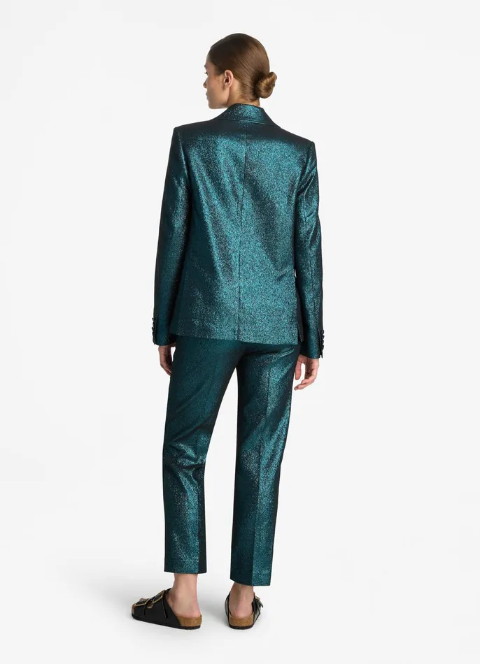 Women Jackets and Coats St John Italian Lightweight Stretch Lurex Jacket Dark Tealblack Multi Women Jackets and Coats St John Italian Lightweight Stretch Lurex Jacket Dark Tealblack Multi
