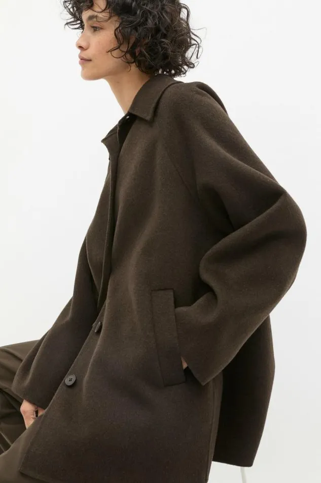 Women Jackets and Vests Seed Heritage Wool Blend Raglan Sleeve Coat Dark Espresso Women Jackets and Vests Seed Heritage Wool Blend Raglan Sleeve Coat Dark Espresso