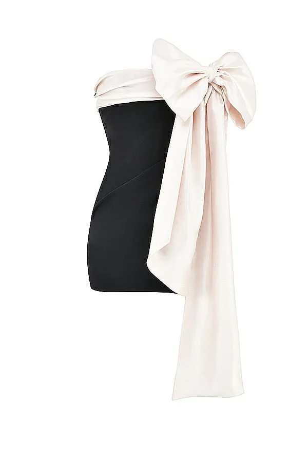 Women Jana Black and Ivory Bow Mini Dress House Of CB Dresses Women Jana Black and Ivory Bow Mini Dress House Of CB Dresses