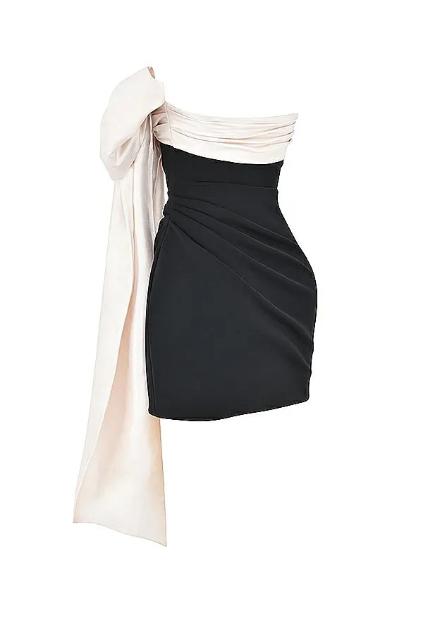 Women Jana Black and Ivory Bow Mini Dress House Of CB Dresses Women Jana Black and Ivory Bow Mini Dress House Of CB Dresses