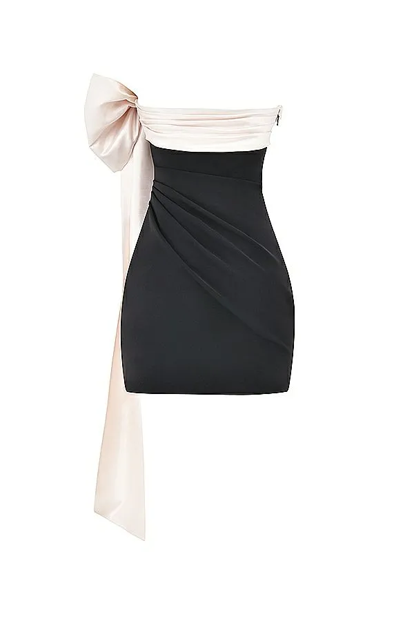 Women Jana Black and Ivory Bow Mini Dress House Of CB Dresses Women Jana Black and Ivory Bow Mini Dress House Of CB Dresses