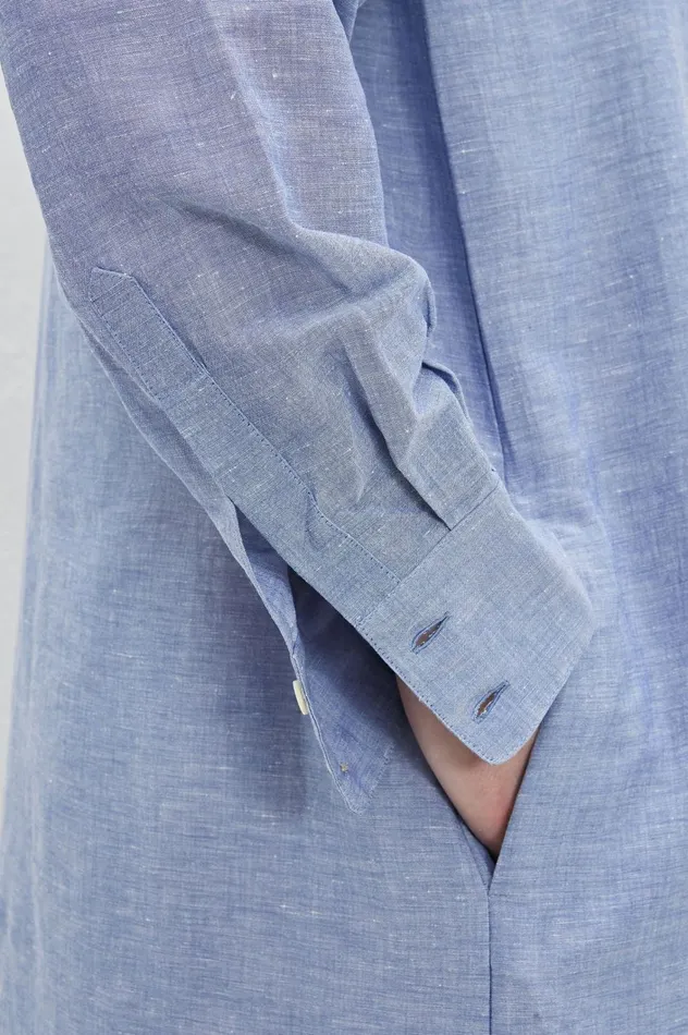 Women JENNY 8211 Linen Cotton Kaftan 8211 Azzurro Massimo Alba Dresses and Skirts Women JENNY 8211 Linen Cotton Kaftan 8211 Azzurro Massimo Alba Dresses and Skirts