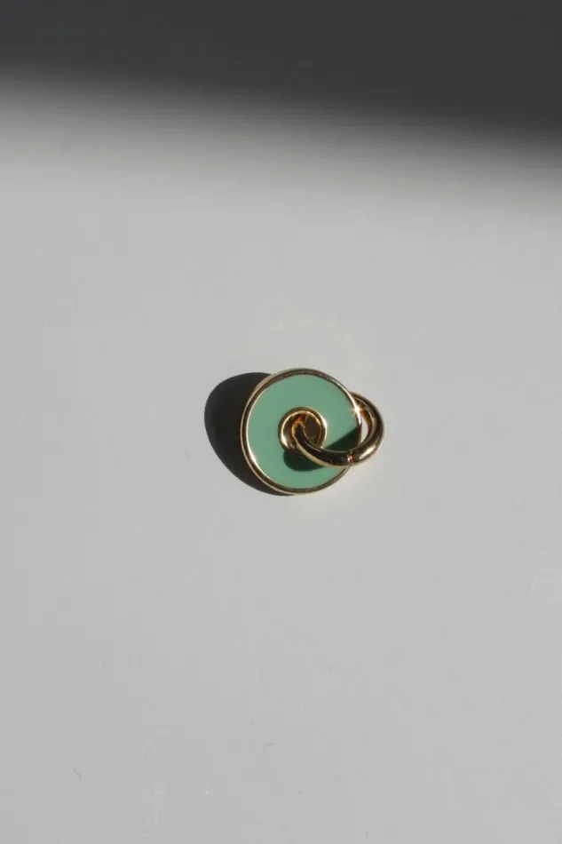 Women Jewellery Damson Madder Green Green Disc Charm