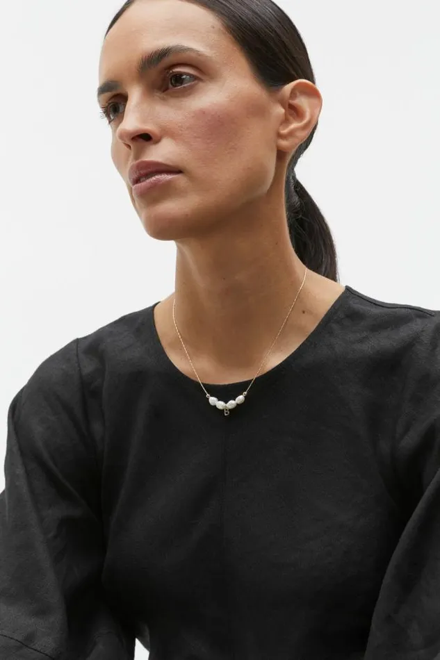 Women Jewellery Seed Heritage Fine Pearl Initial Necklace