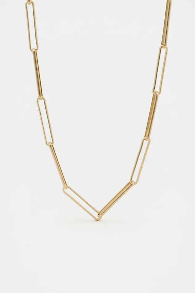 Women Jewellery Seed Heritage Long Link Necklace Gold