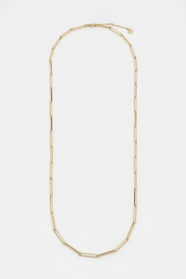 Women Jewellery Seed Heritage Long Link Necklace Gold