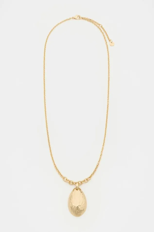 Women Jewellery Seed Heritage Petal Pendant Necklace Gold