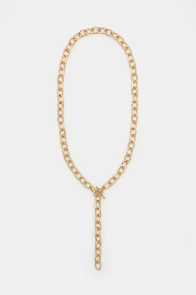 Women Jewellery Seed Heritage Textured Chain Necklace Gold