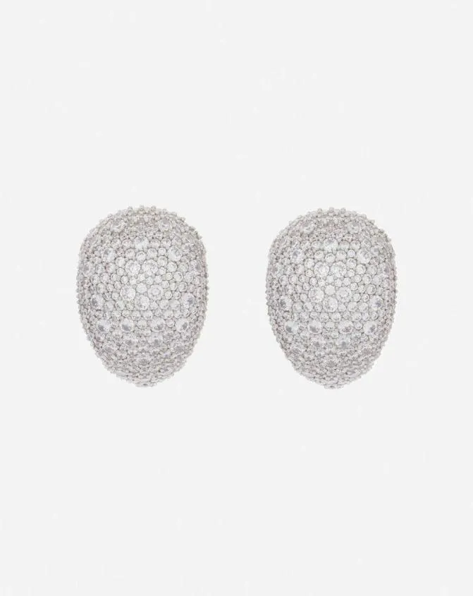 Women Jewelry Lanvin Haute Squence Rhinestone Earrings Silvercrystal