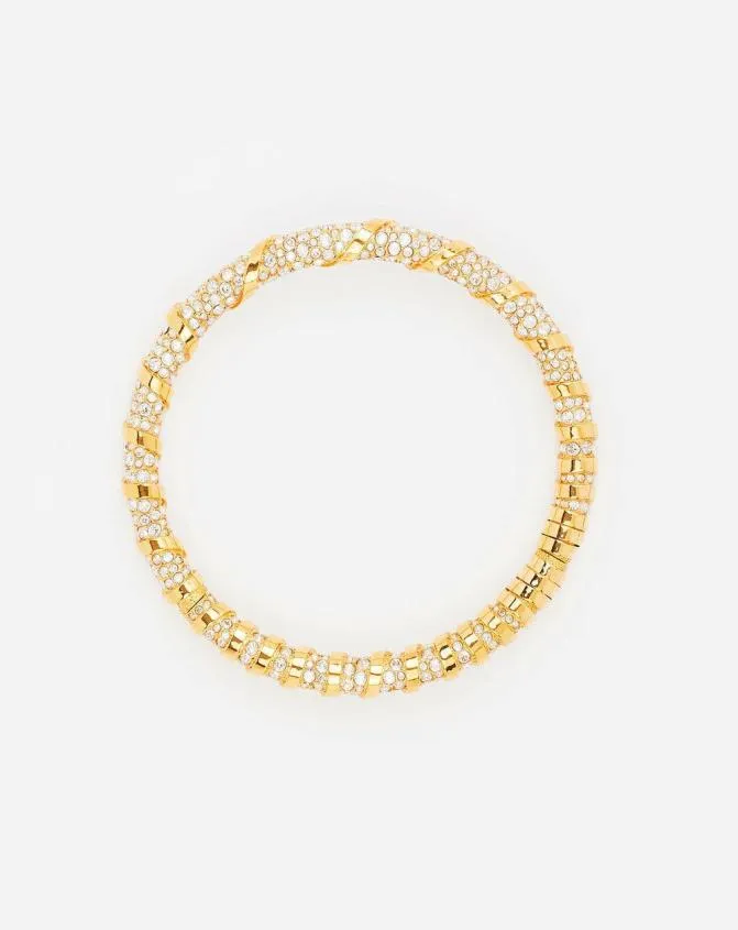 Women Jewelry Lanvin Rhinestone Melodie Choker Necklace Goldcrystal