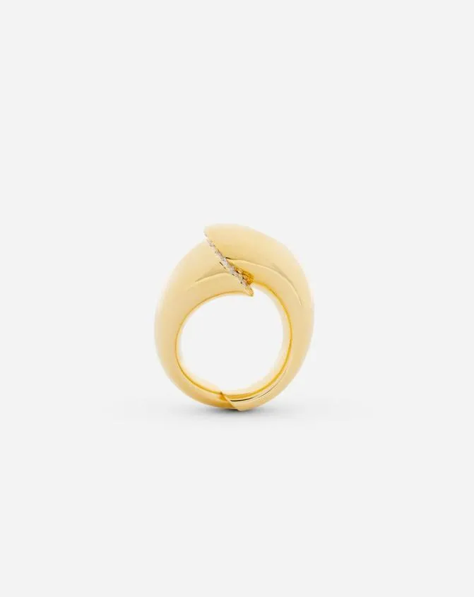 Women Jewelry Lanvin Sequence By Rhinestone Ring Goldcrystal