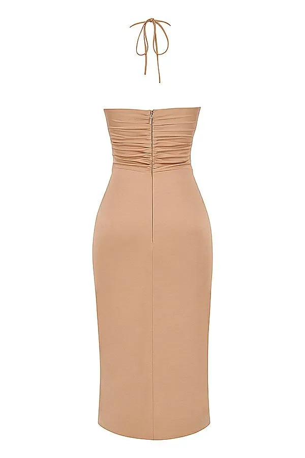Women Kasia Caramel Cutout Midi Dress House Of CB Dresses Women Kasia Caramel Cutout Midi Dress House Of CB Dresses